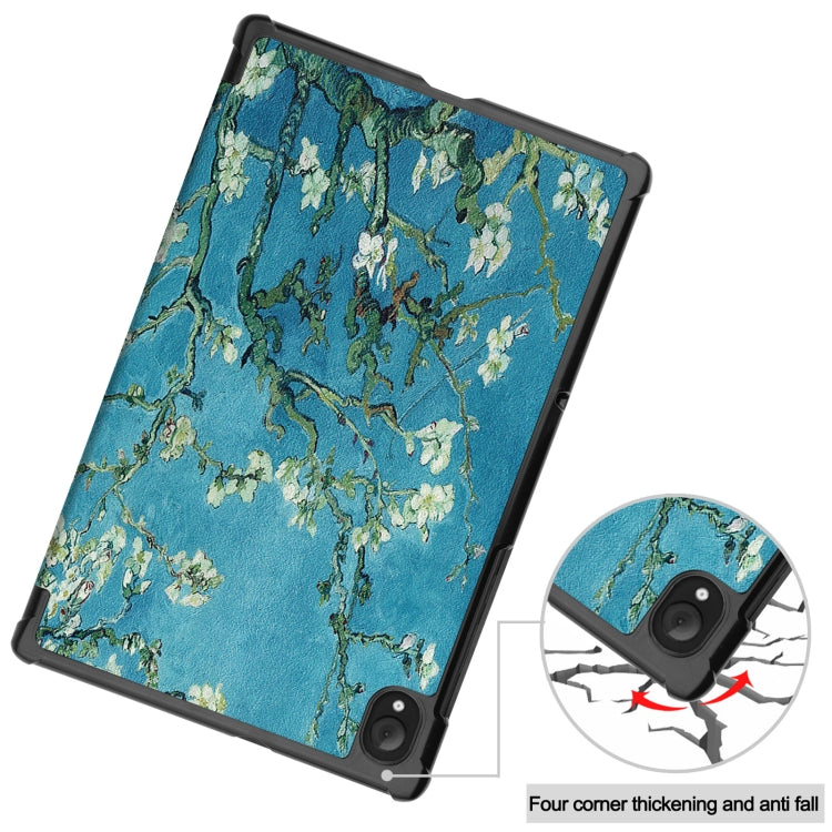 For Lenovo Qitian K10 TB-X6C6F / TB-X6C6X / TB-X6C6NBF Custer Painted TPU Smart Tablet Leather Case with Sleep / Wake-up Function & 3-Fold Holder