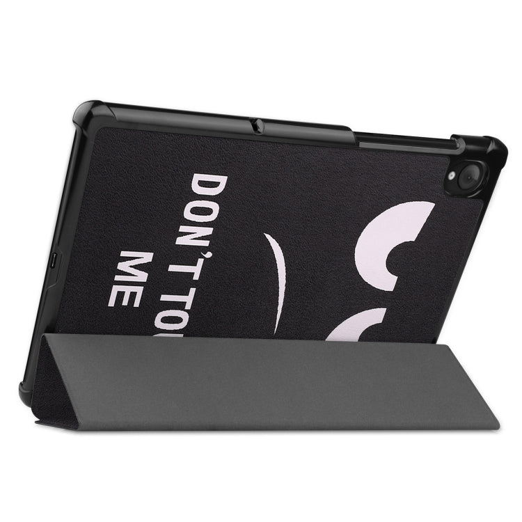 For Lenovo Qitian K10 TB-X6C6F / TB-X6C6X / TB-X6C6NBF Custer Painted TPU Smart Tablet Leather Case with Sleep / Wake-up Function & 3-Fold Holder