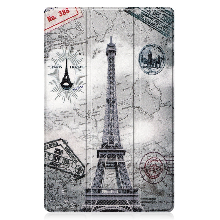 For Lenovo Qitian K10 TB-X6C6F / TB-X6C6X / TB-X6C6NBF Custer Painted TPU Smart Tablet Leather Case with Sleep / Wake-up Function & 3-Fold Holder