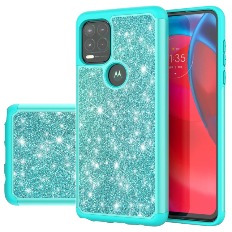 For Motorola Moto G Stylus 5G Glitter Powder Contrast Skin Shockproof Silicone + PC Protective Case