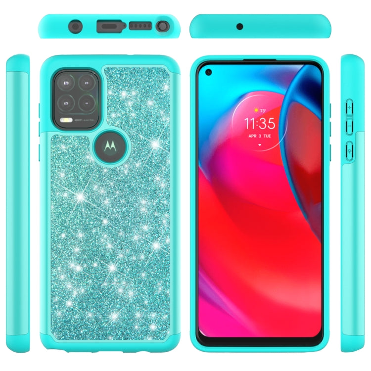 For Motorola Moto G Stylus 5G Glitter Powder Contrast Skin Shockproof Silicone + PC Protective Case