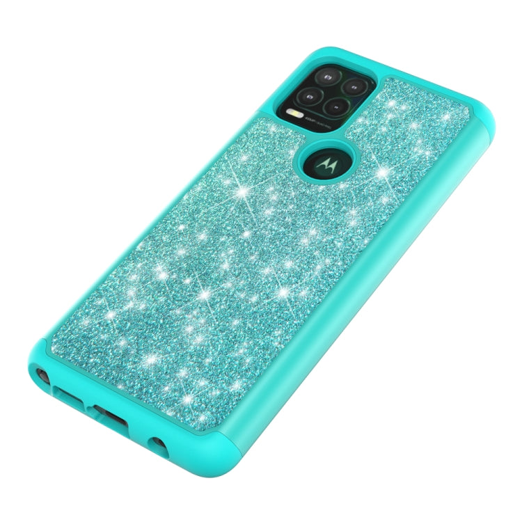 For Motorola Moto G Stylus 5G Glitter Powder Contrast Skin Shockproof Silicone + PC Protective Case
