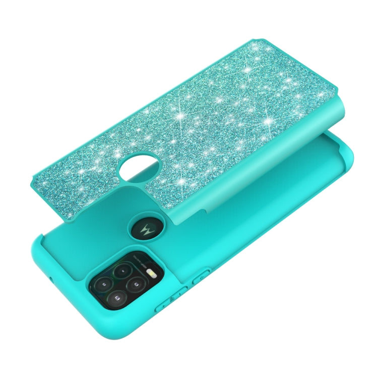For Motorola Moto G Stylus 5G Glitter Powder Contrast Skin Shockproof Silicone + PC Protective Case