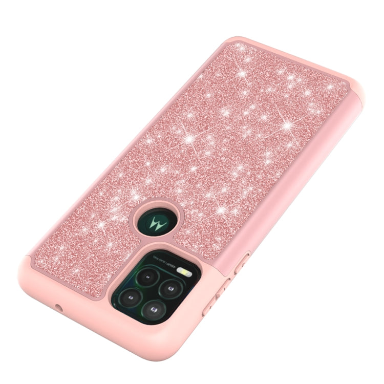 For Motorola Moto G Stylus 5G Glitter Powder Contrast Skin Shockproof Silicone + PC Protective Case