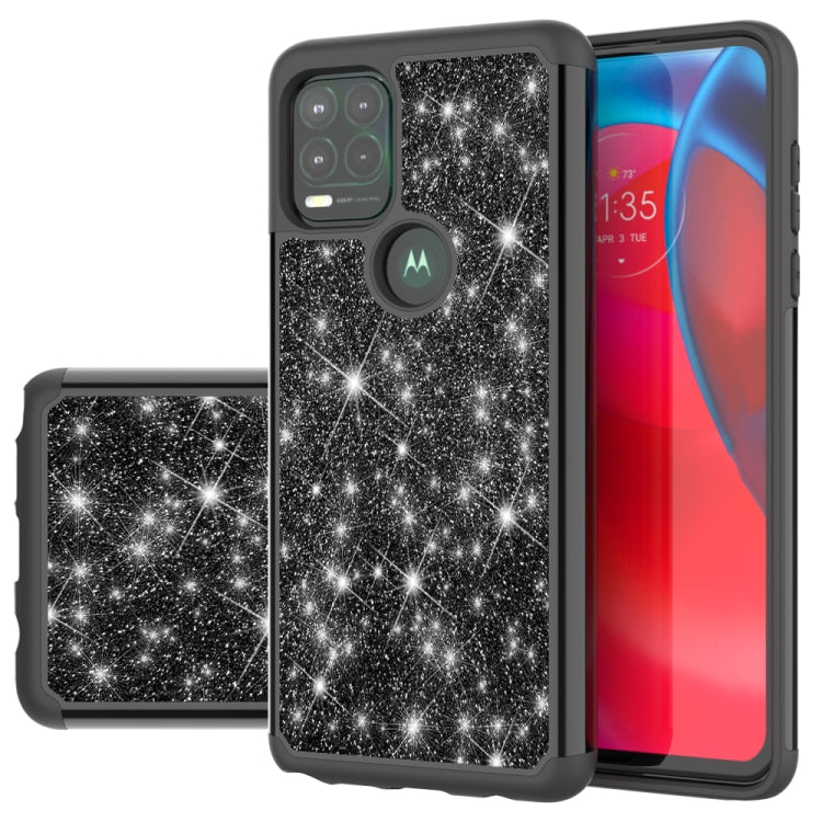 For Motorola Moto G Stylus 5G Glitter Powder Contrast Skin Shockproof Silicone + PC Protective Case
