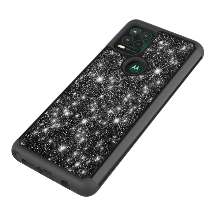 For Motorola Moto G Stylus 5G Glitter Powder Contrast Skin Shockproof Silicone + PC Protective Case