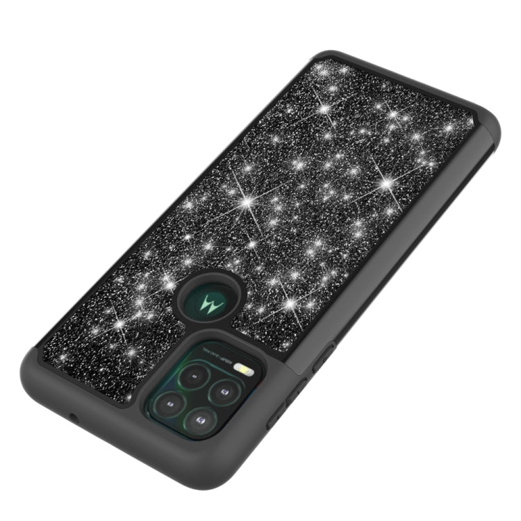 For Motorola Moto G Stylus 5G Glitter Powder Contrast Skin Shockproof Silicone + PC Protective Case