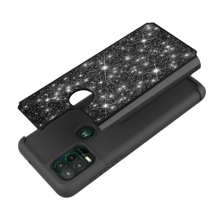 For Motorola Moto G Stylus 5G Glitter Powder Contrast Skin Shockproof Silicone + PC Protective Case