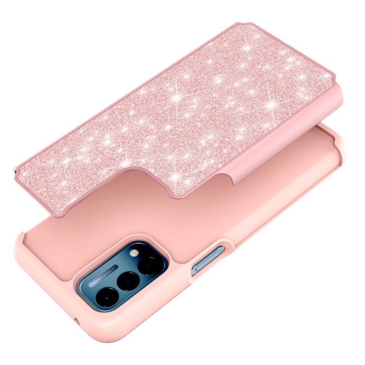 For OnePlus Nord N200 5G Glitter Powder Contrast Skin Shockproof Silicone + PC Protective Case