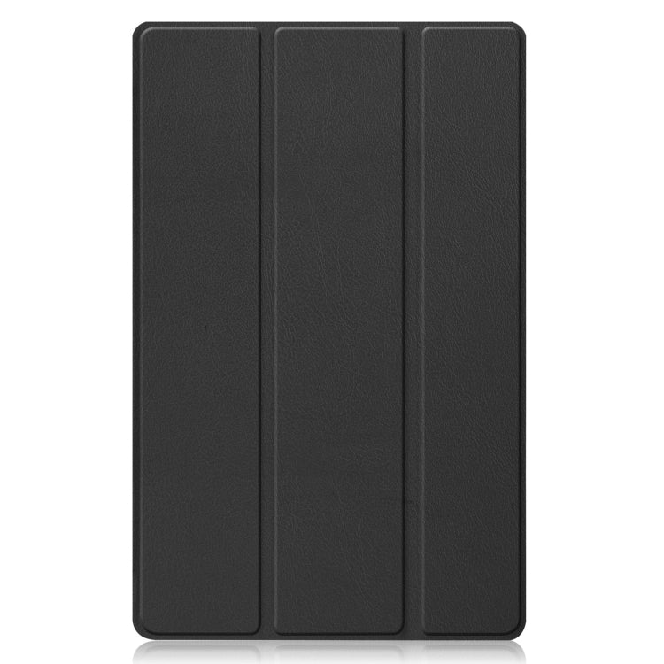 For Lenovo Qitian K10 TB-X6C6F / TB-X6C6X / TB-X6C6NBF Custer Texture Horizontal Flip Leather Case with Three-folding Holder & Sleep / Wake-up Function