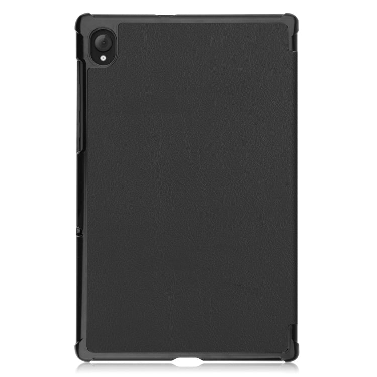 For Lenovo Qitian K10 TB-X6C6F / TB-X6C6X / TB-X6C6NBF Custer Texture Horizontal Flip Leather Case with Three-folding Holder & Sleep / Wake-up Function