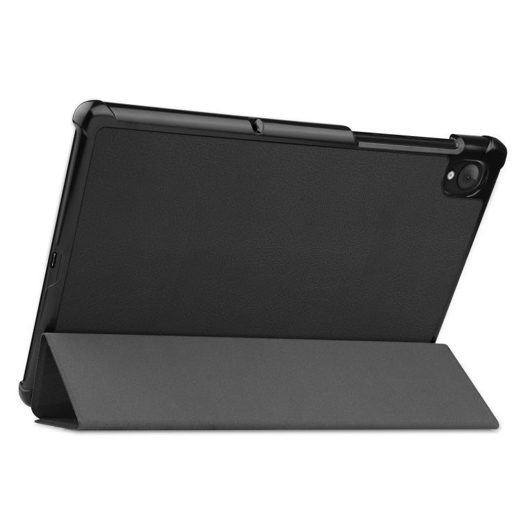 For Lenovo Qitian K10 TB-X6C6F / TB-X6C6X / TB-X6C6NBF Custer Texture Horizontal Flip Leather Case with Three-folding Holder & Sleep / Wake-up Function
