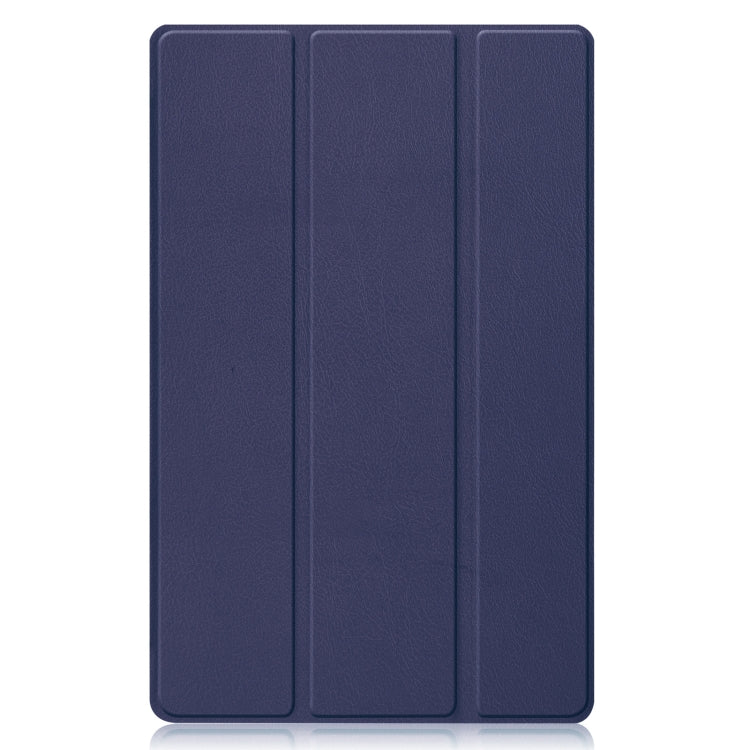 For Lenovo Qitian K10 TB-X6C6F / TB-X6C6X / TB-X6C6NBF Custer Texture Horizontal Flip Leather Case with Three-folding Holder & Sleep / Wake-up Function