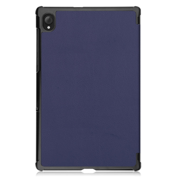For Lenovo Qitian K10 TB-X6C6F / TB-X6C6X / TB-X6C6NBF Custer Texture Horizontal Flip Leather Case with Three-folding Holder & Sleep / Wake-up Function