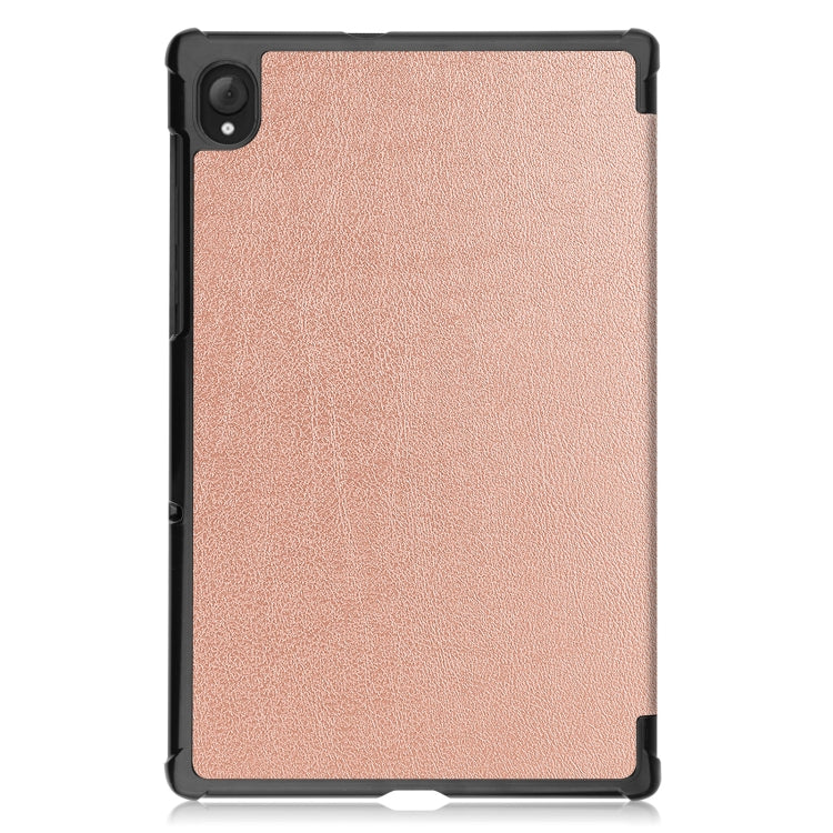 For Lenovo Qitian K10 TB-X6C6F / TB-X6C6X / TB-X6C6NBF Custer Texture Horizontal Flip Leather Case with Three-folding Holder & Sleep / Wake-up Function