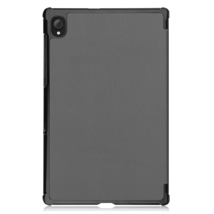 For Lenovo Qitian K10 TB-X6C6F / TB-X6C6X / TB-X6C6NBF Custer Texture Horizontal Flip Leather Case with Three-folding Holder & Sleep / Wake-up Function