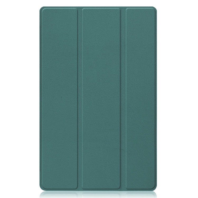 For Lenovo Qitian K10 TB-X6C6F / TB-X6C6X / TB-X6C6NBF Custer Texture Horizontal Flip Leather Case with Three-folding Holder & Sleep / Wake-up Function