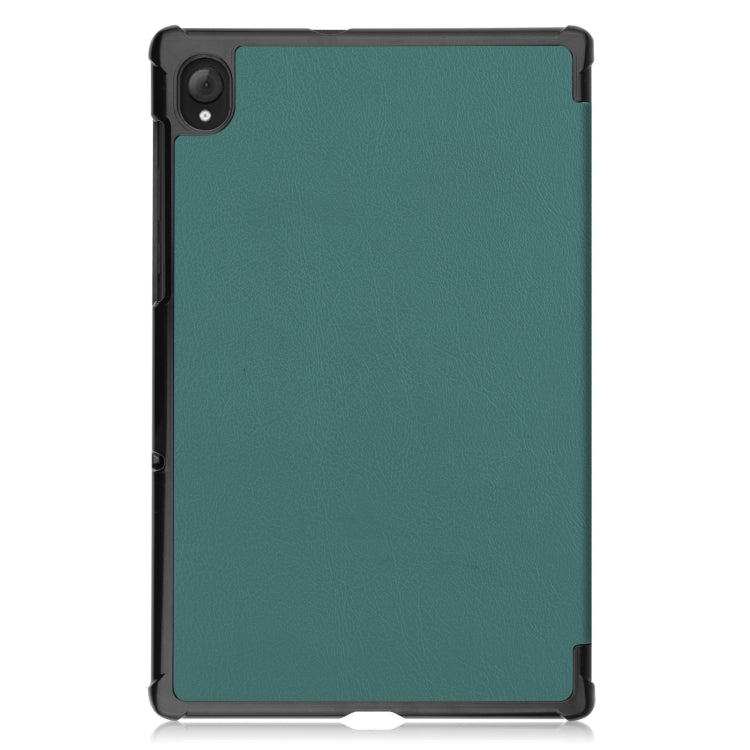 For Lenovo Qitian K10 TB-X6C6F / TB-X6C6X / TB-X6C6NBF Custer Texture Horizontal Flip Leather Case with Three-folding Holder & Sleep / Wake-up Function