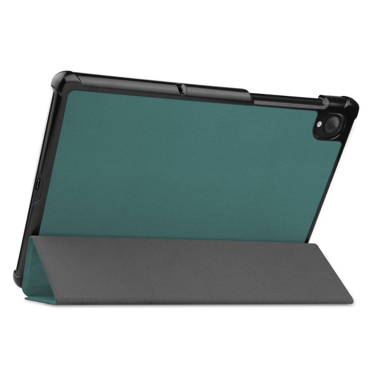 For Lenovo Qitian K10 TB-X6C6F / TB-X6C6X / TB-X6C6NBF Custer Texture Horizontal Flip Leather Case with Three-folding Holder & Sleep / Wake-up Function
