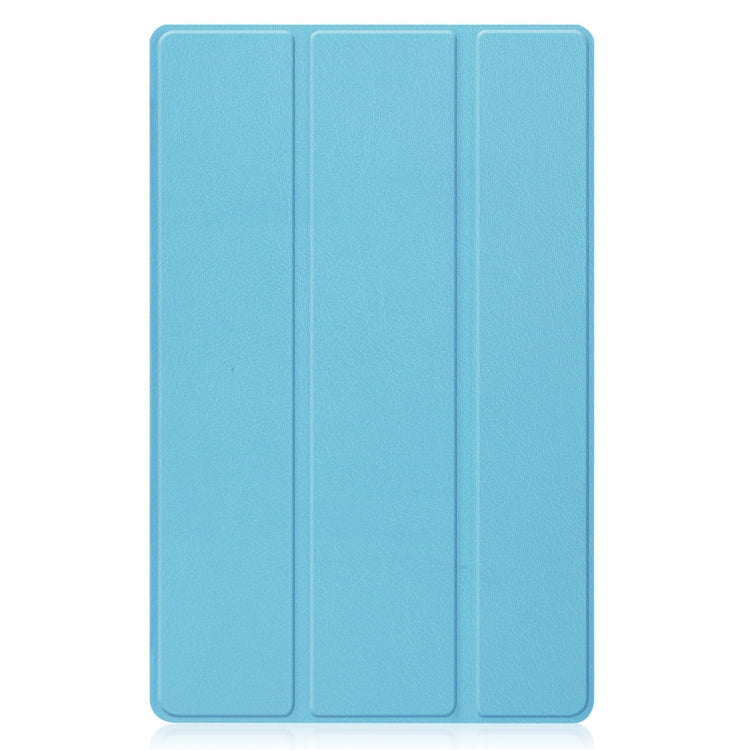 For Lenovo Qitian K10 TB-X6C6F / TB-X6C6X / TB-X6C6NBF Custer Texture Horizontal Flip Leather Case with Three-folding Holder & Sleep / Wake-up Function