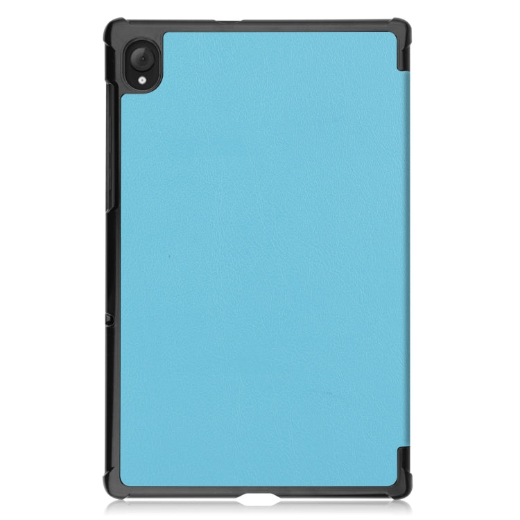 For Lenovo Qitian K10 TB-X6C6F / TB-X6C6X / TB-X6C6NBF Custer Texture Horizontal Flip Leather Case with Three-folding Holder & Sleep / Wake-up Function