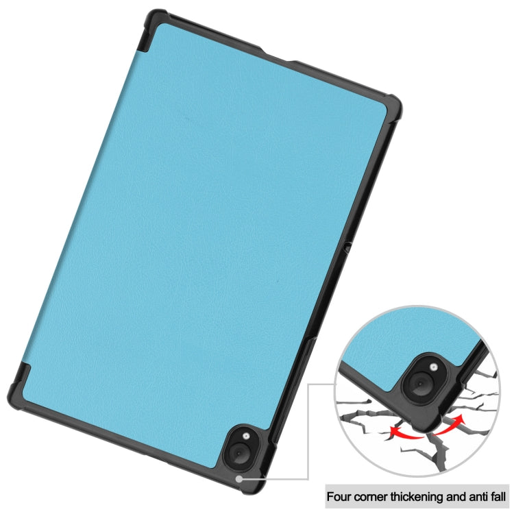 For Lenovo Qitian K10 TB-X6C6F / TB-X6C6X / TB-X6C6NBF Custer Texture Horizontal Flip Leather Case with Three-folding Holder & Sleep / Wake-up Function