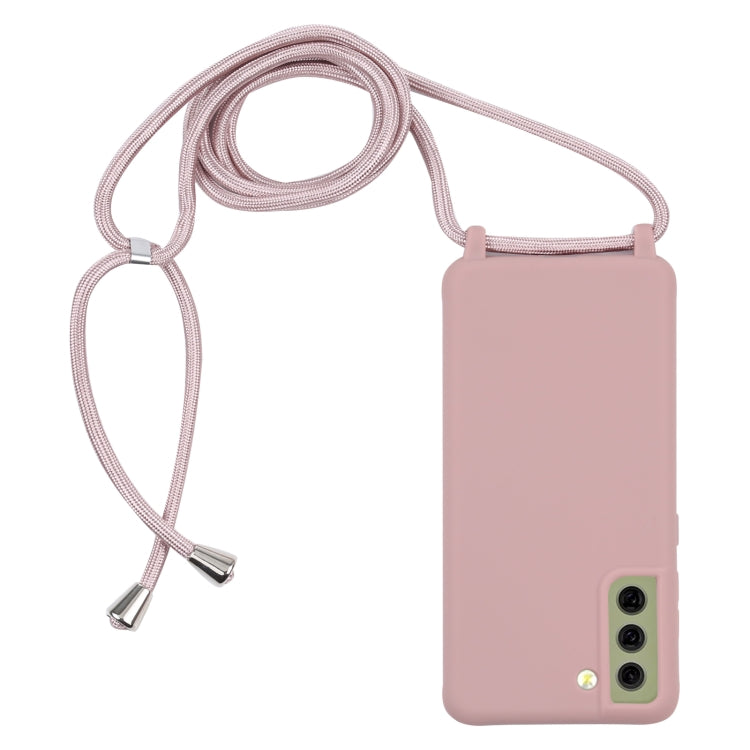 For Samsung Galaxy S21 FE Candy Colors TPU Protective Case with Lanyard