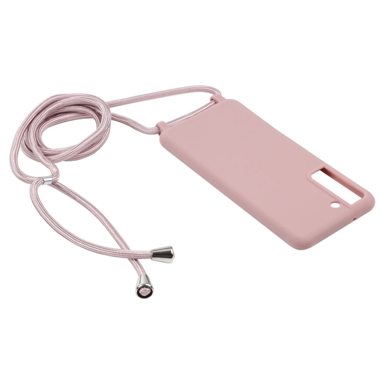 For Samsung Galaxy S21 FE Candy Colors TPU Protective Case with Lanyard