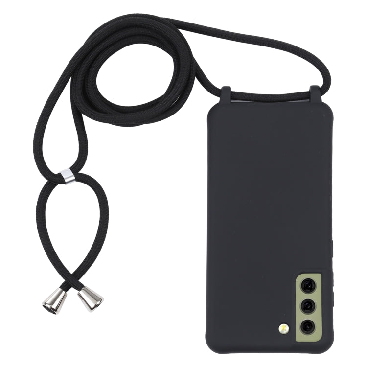 For Samsung Galaxy S21 FE Candy Colors TPU Protective Case with Lanyard
