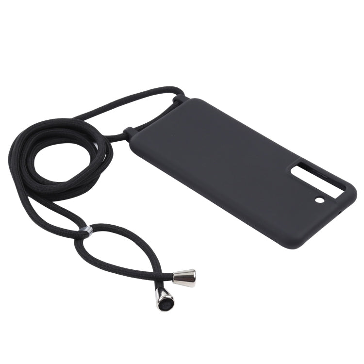 For Samsung Galaxy S21 FE Candy Colors TPU Protective Case with Lanyard