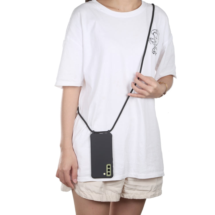 For Samsung Galaxy S21 FE Candy Colors TPU Protective Case with Lanyard