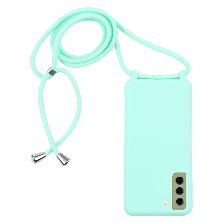 For Samsung Galaxy S21 FE Candy Colors TPU Protective Case with Lanyard