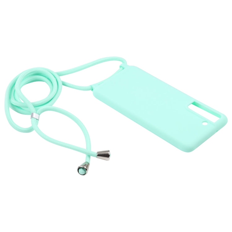 For Samsung Galaxy S21 FE Candy Colors TPU Protective Case with Lanyard