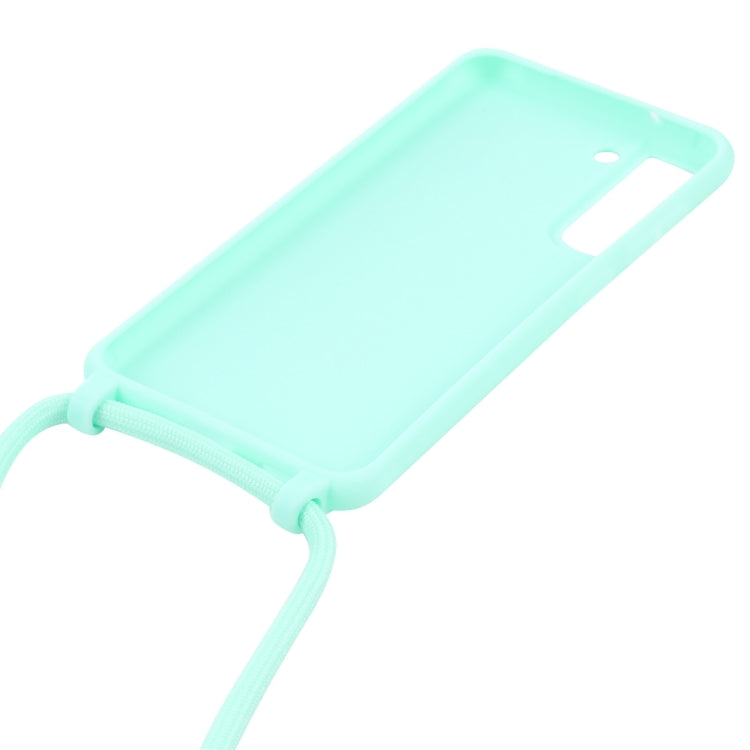 For Samsung Galaxy S21 FE Candy Colors TPU Protective Case with Lanyard