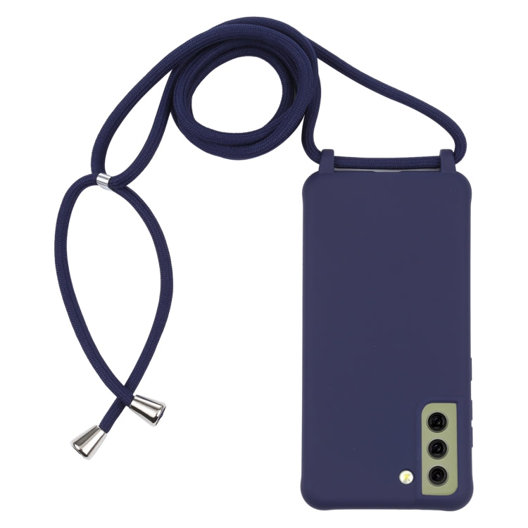 For Samsung Galaxy S21 FE Candy Colors TPU Protective Case with Lanyard