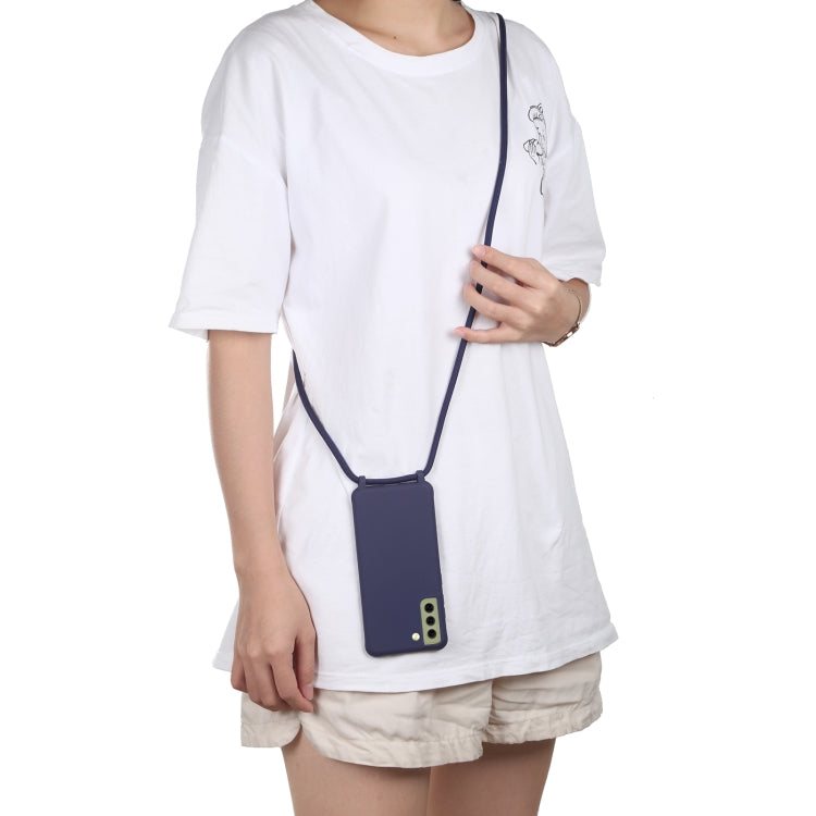 For Samsung Galaxy S21 FE Candy Colors TPU Protective Case with Lanyard