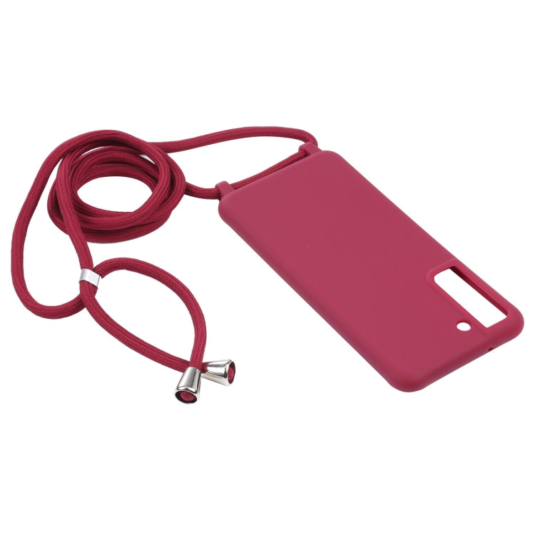 For Samsung Galaxy S21 FE Candy Colors TPU Protective Case with Lanyard