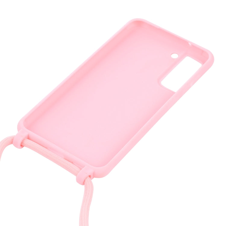 For Samsung Galaxy S21 FE Candy Colors TPU Protective Case with Lanyard
