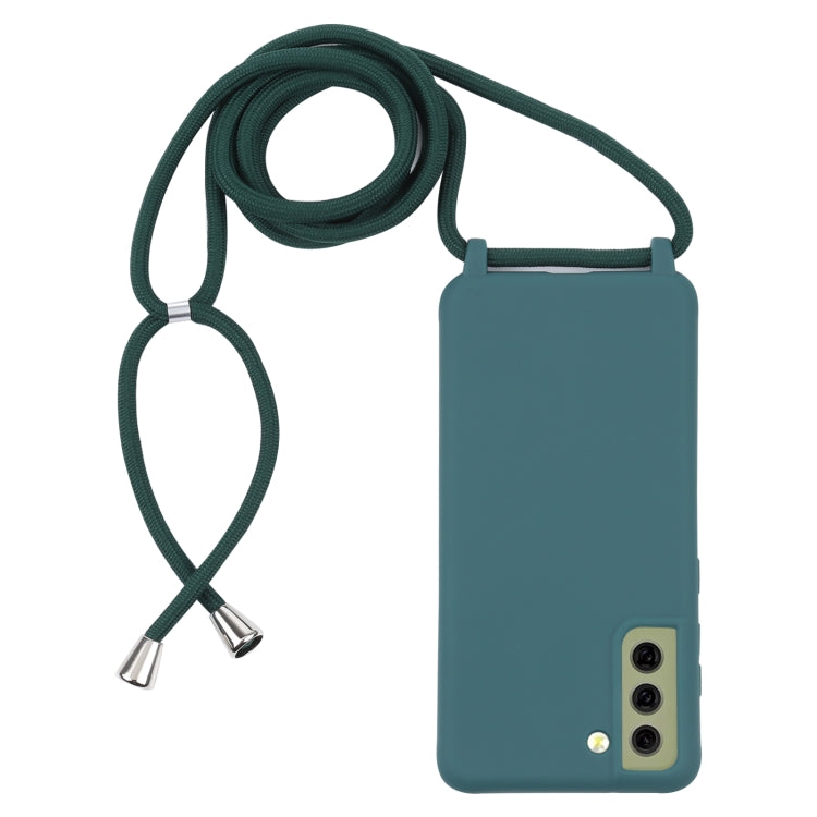 For Samsung Galaxy S21 FE Candy Colors TPU Protective Case with Lanyard