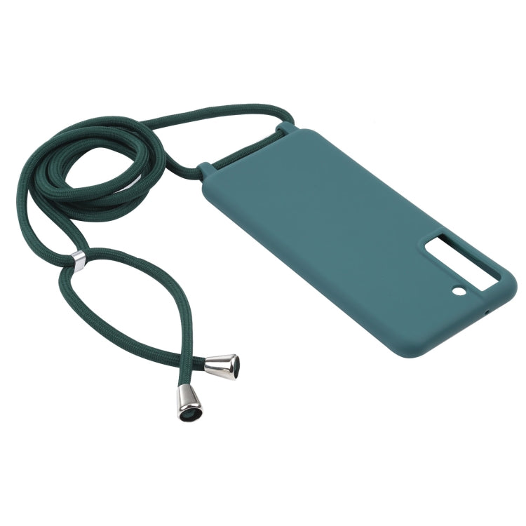 For Samsung Galaxy S21 FE Candy Colors TPU Protective Case with Lanyard