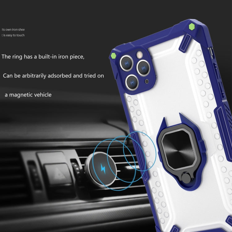 For iPhone 11 Matte TPU + PC Magnetic Shockproof Case with Ring Holder