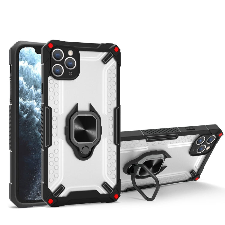 For iPhone 12 Matte TPU + PC Magnetic Shockproof Case with Ring Holder