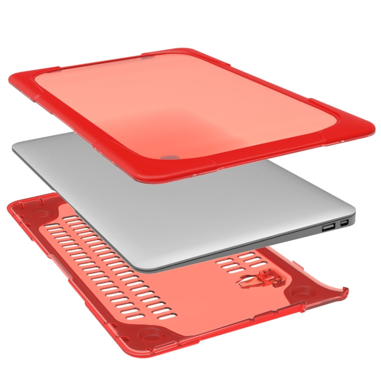 For MacBook Air 11.6 inch A1465 / A1370 TPU and PC Two-color Anti-fall Laptop Protective Case