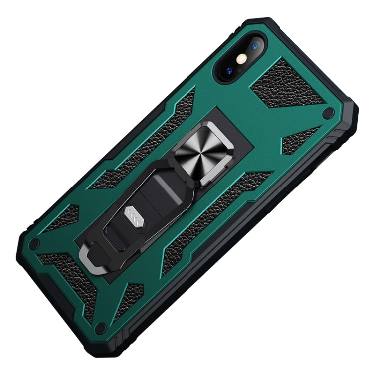 For iPhone X / XS 10pcs Variety Armor TPU + PC Shockproof Magnetic Protective Case with Folding Clip Holder