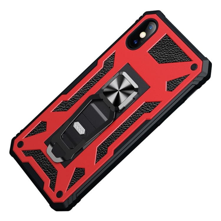 For iPhone X / XS 10pcs Variety Armor TPU + PC Shockproof Magnetic Protective Case with Folding Clip Holder