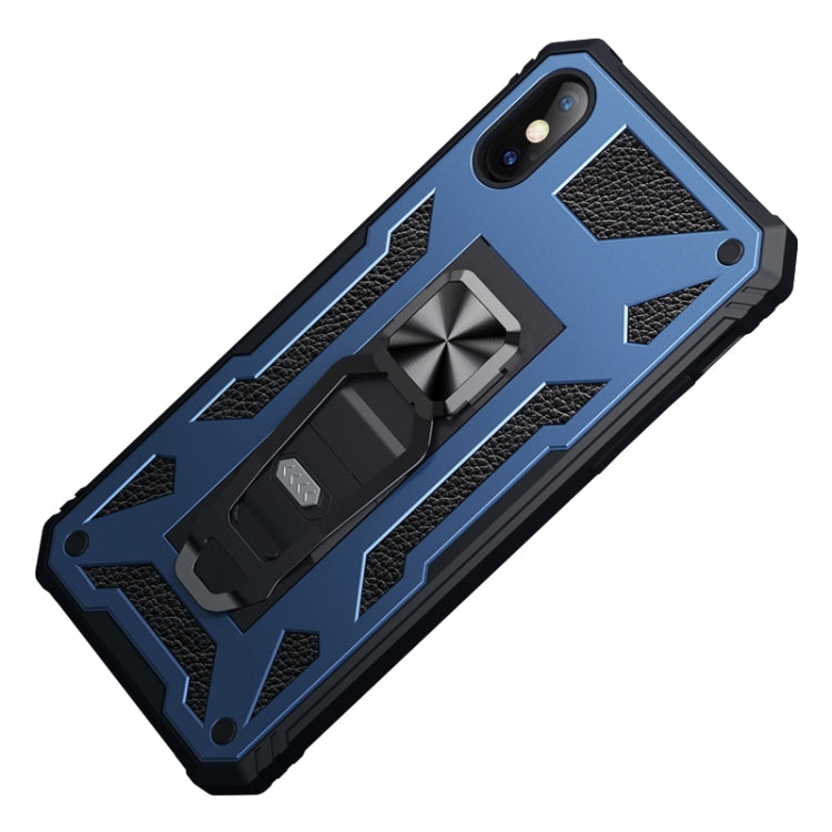 For iPhone X / XS 10pcs Variety Armor TPU + PC Shockproof Magnetic Protective Case with Folding Clip Holder