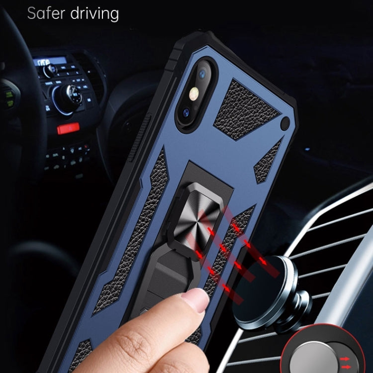 For iPhone X / XS 10pcs Variety Armor TPU + PC Shockproof Magnetic Protective Case with Folding Clip Holder