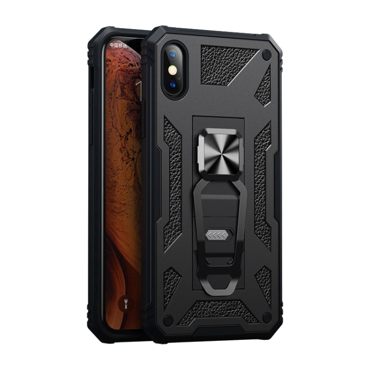 For iPhone X / XS 10pcs Variety Armor TPU + PC Shockproof Magnetic Protective Case with Folding Clip Holder