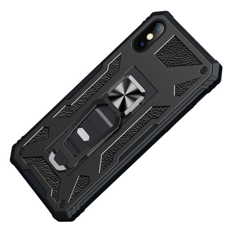 For iPhone X / XS 10pcs Variety Armor TPU + PC Shockproof Magnetic Protective Case with Folding Clip Holder