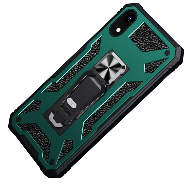 For iPhone XR 10 PCS Variety Armor TPU + PC Shockproof Magnetic Protective Case with Folding Clip Holder